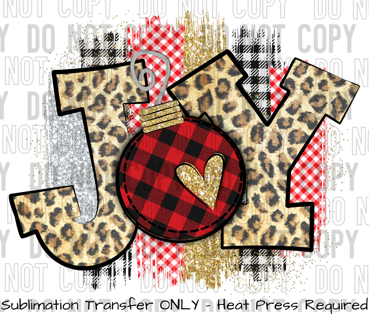 Joy Leopard and Plaid Sublimation Transfer – Rusty Rocker Transfers