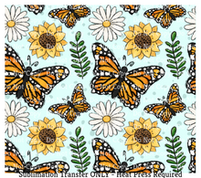 Load image into Gallery viewer, Butterfly full wrap blue background Tumbler 20 oz Tumbler Sublimation Transfer