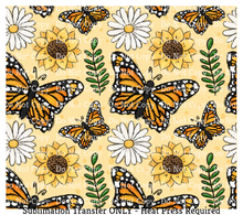 Load image into Gallery viewer, Butterfly full wrap yellow background Tumbler 20 oz Tumbler Sublimation Transfer