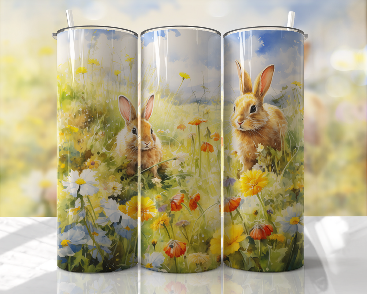 Spring Bunnies 20 oz Tumbler Sublimation Transfer – Rusty Rocker Transfers