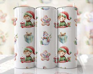 Elf Christmas 20 oz Tumbler Sublimation Transfer