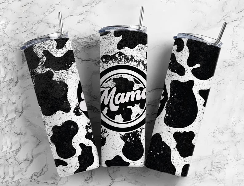 Mama Cow Print 20 oz Tumbler Sublimation Transfer