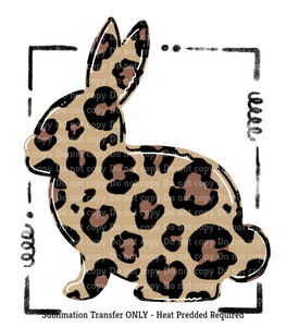 Leopard Bunny Sublimation Transfer