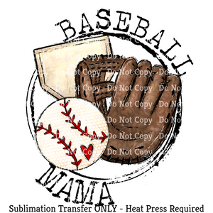 Baseball Mama Sublimation Transfer
