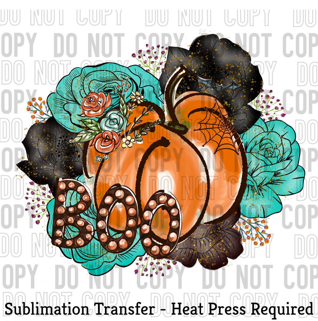 Boo Pumpkin Sublimation Transfer