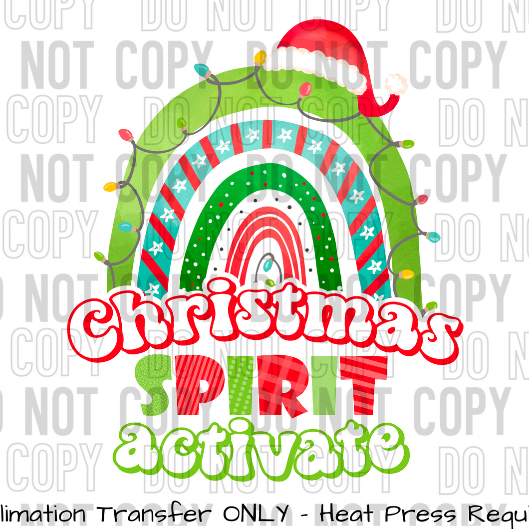 Christmas Spirit Activate Sublimation Transfer