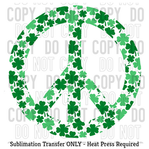 Clover Peace Sublimation Transfer