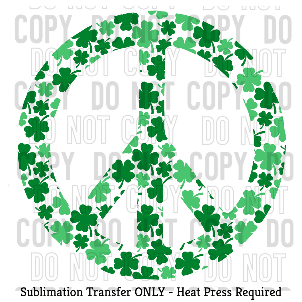 Clover Peace Sublimation Transfer