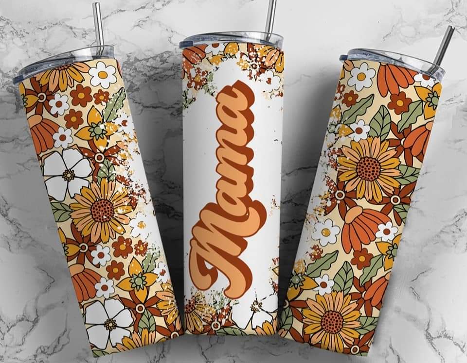 Retro Mama 20 oz Tumbler Sublimation Transfer