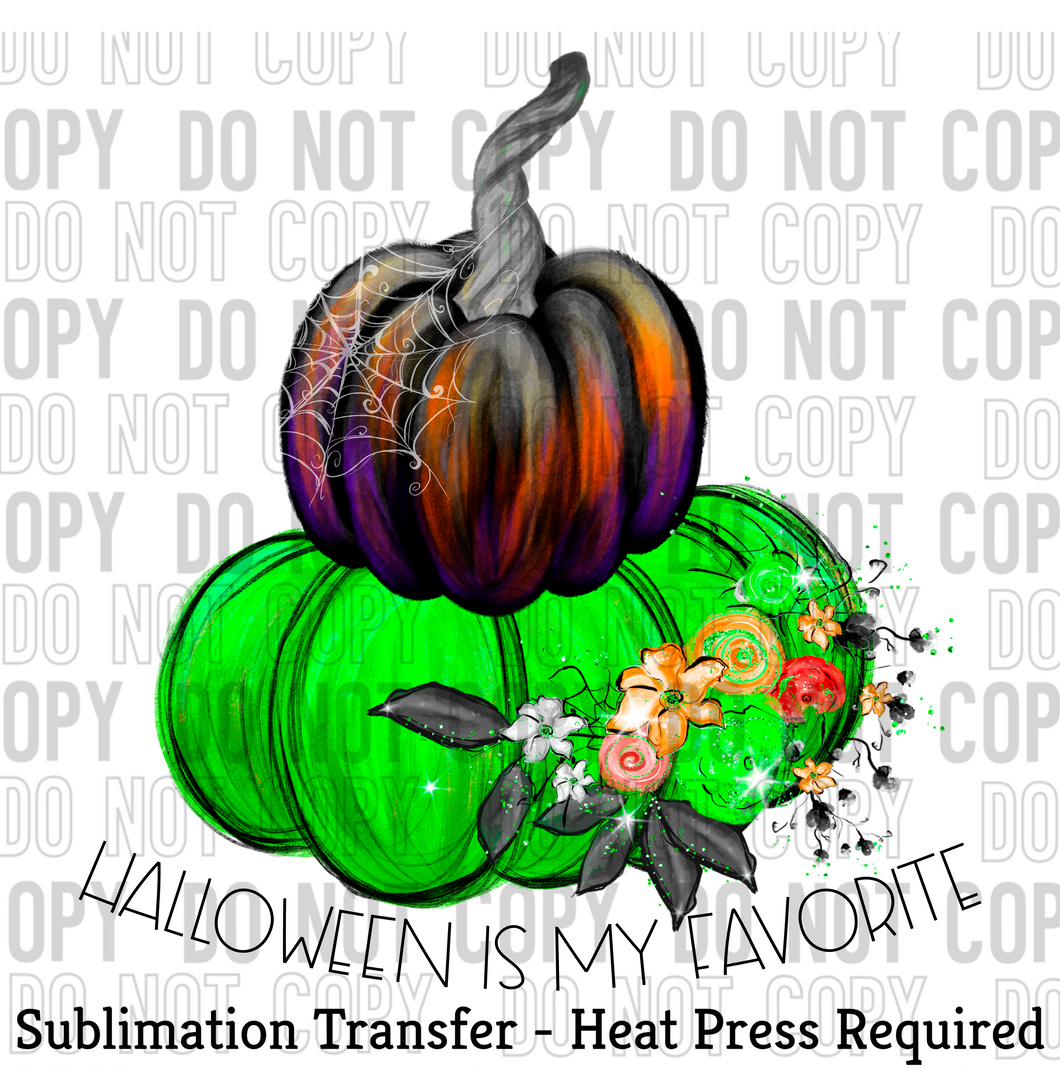 Halloween is my favorite Sublimation Transfer