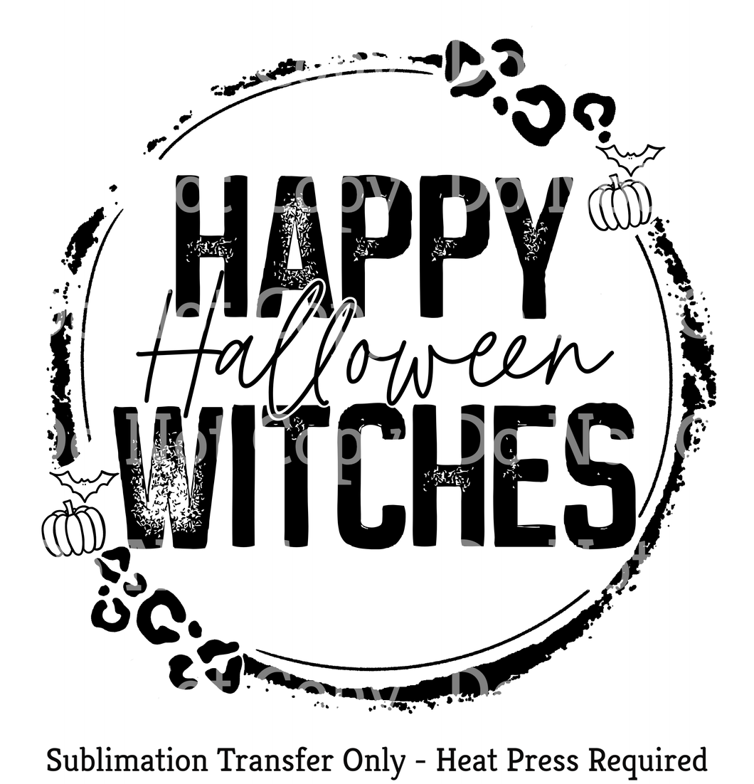 Happy Halloween Witches Sublimation Transfer