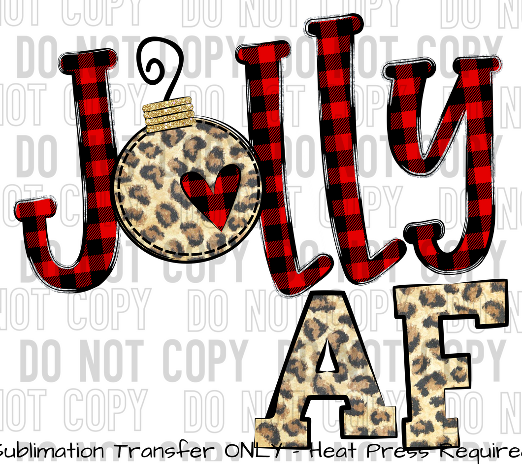 Jolly AF plaid Sublimation Transfer