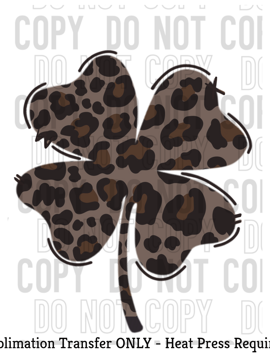 Leopard Clover Sublimation Transfer