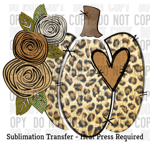 Leopard Pumpkin Sublimation Transfer