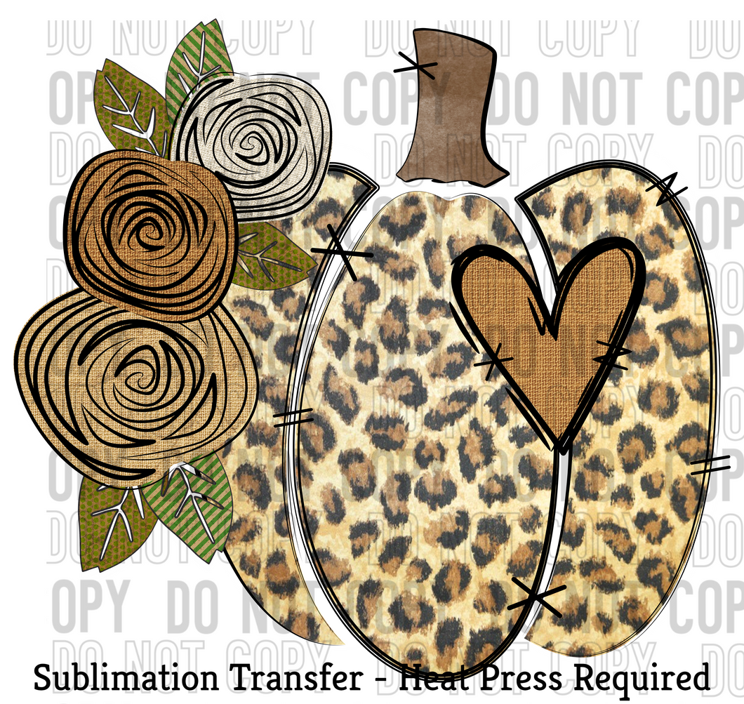 Leopard Pumpkin Sublimation Transfer