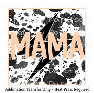 Mama Bolt Splatter Sublimation Transfer