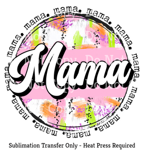 Mama Circle Halloween Sublimation Transfer