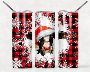 Cow and Buffalo Plaid 20 oz Tumbler Sublimation Transfer