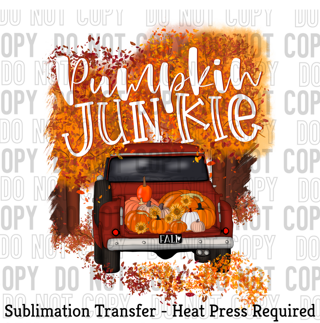 Pumpkin Junkie Sublimation Transfer