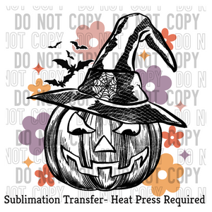 Retro Pumpkin Multi-Color Sublimation Transfer