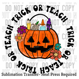 Trick or teach Sublimation Transfer