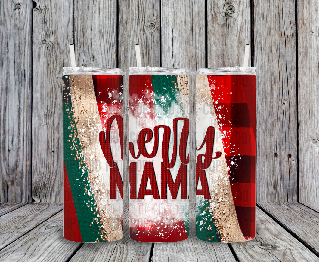 Merry Mama 20 oz Tumbler Sublimation Transfer
