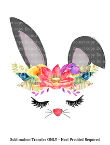 Bunny Face Sublimation Transfer