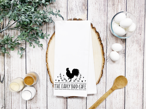 Early Bird Cafe Towel Transfer Screen print - Low heat formula