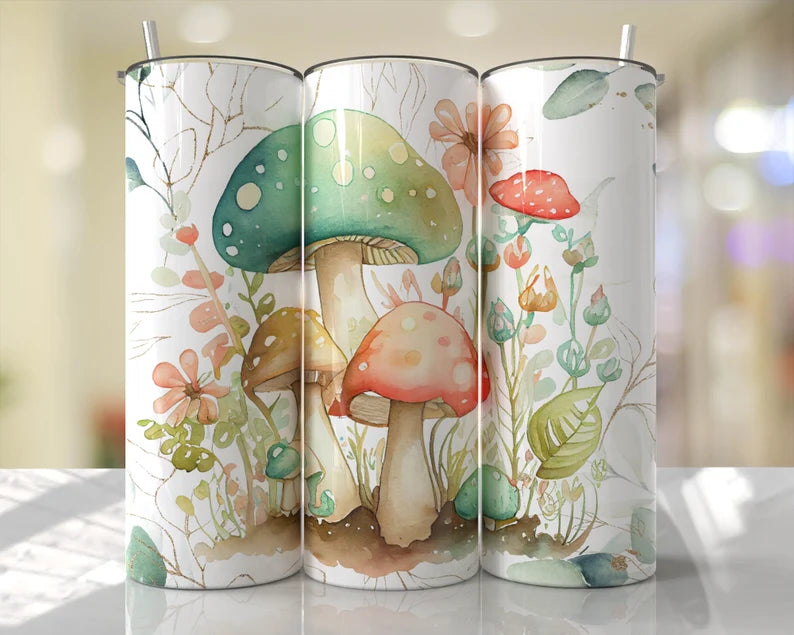 Mushrooms 20 oz Tumbler Sublimation Transfer