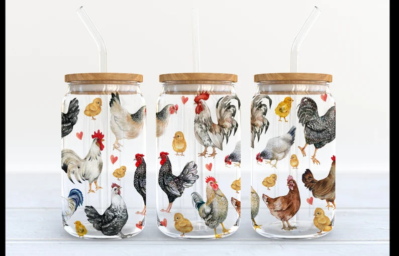 Chicken 16 oz Libby Can Sublimation Transfer