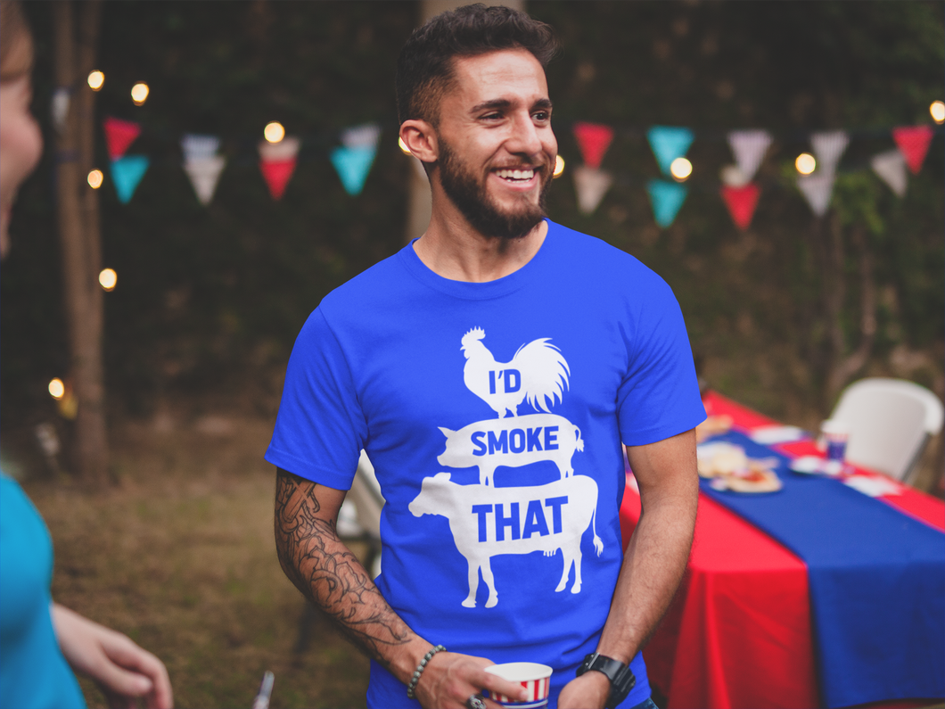 I'd Smoke that white ink Screen print - Low heat formula
