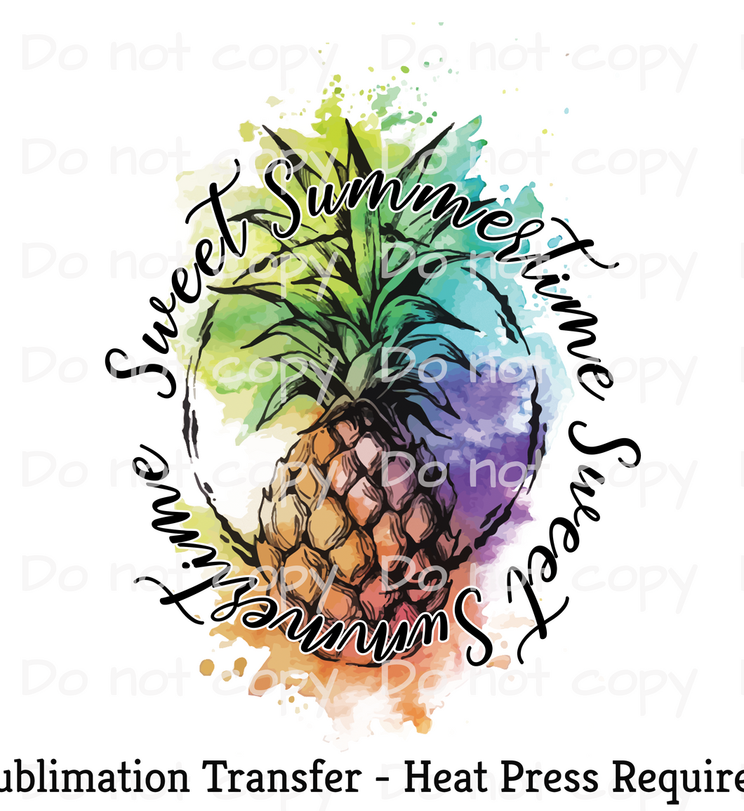 Sweet Summertime Pineapple Transfer