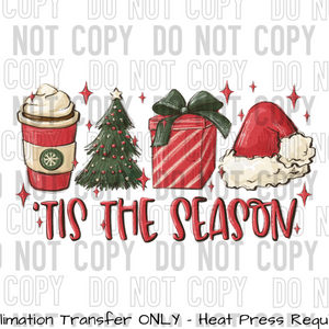 Tis the season Red Sublimation Transfer