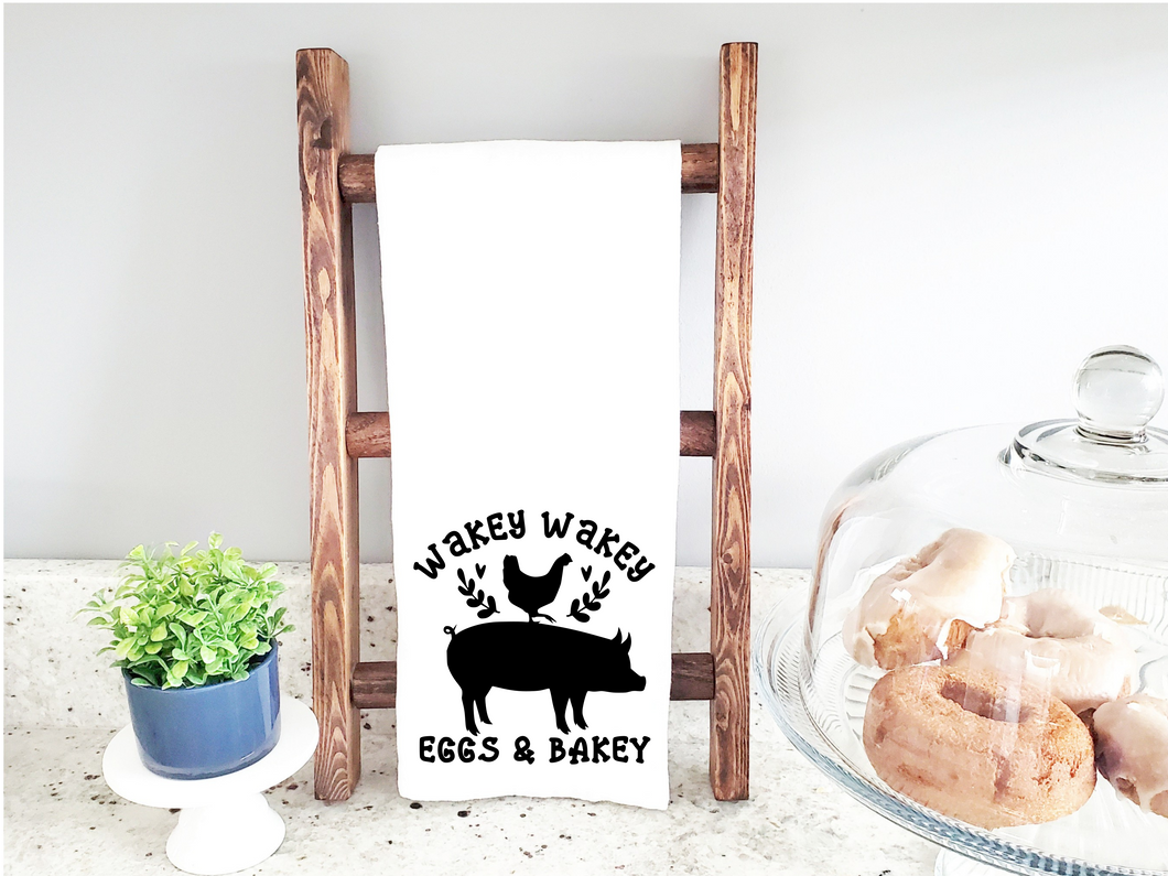 Wakey Wakey Dish Towel Screen print - Low heat formula